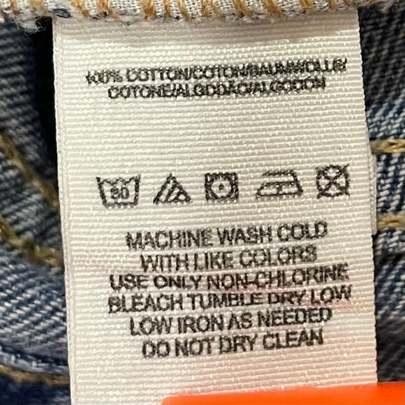 Free People Lace Trim Distressed Denim Shorts - Blue - 25 - Picture 10 of 10